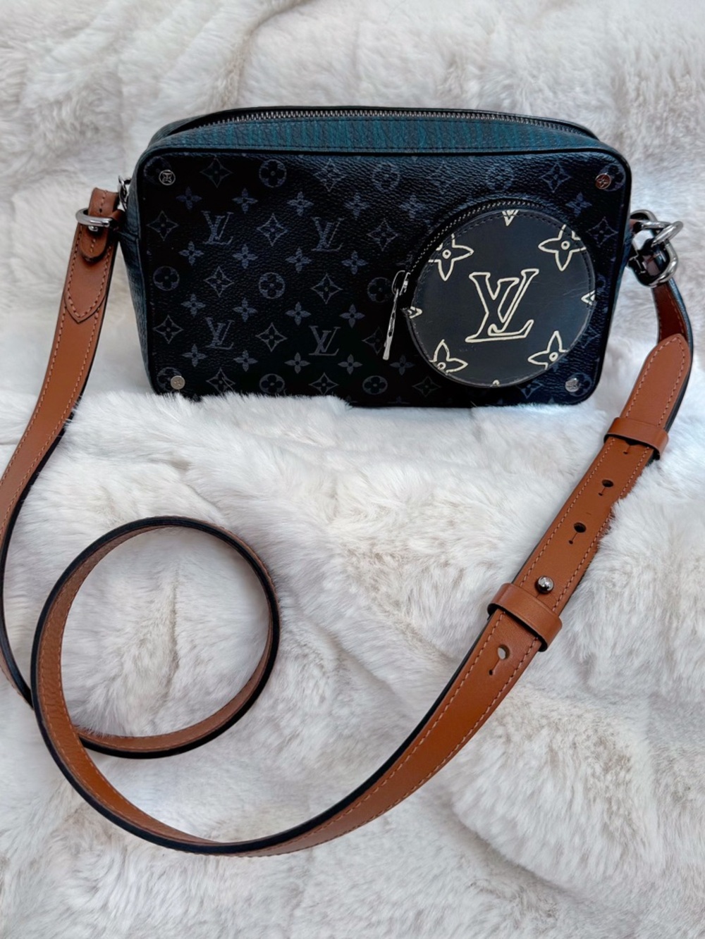 Louis Vuitton Monogram Eclipse Camera Crossbody Bag